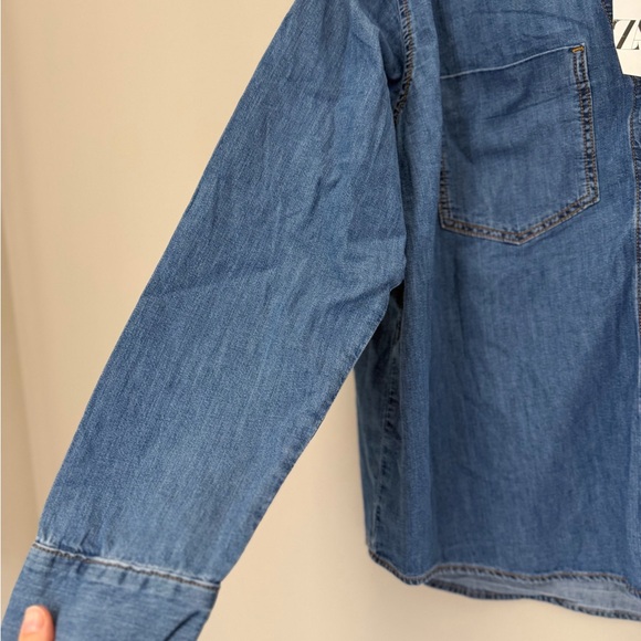 Zara NWT denim button down XL - Picture 5 of 6